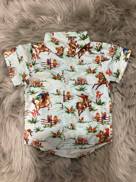 Baby short sleeve button up