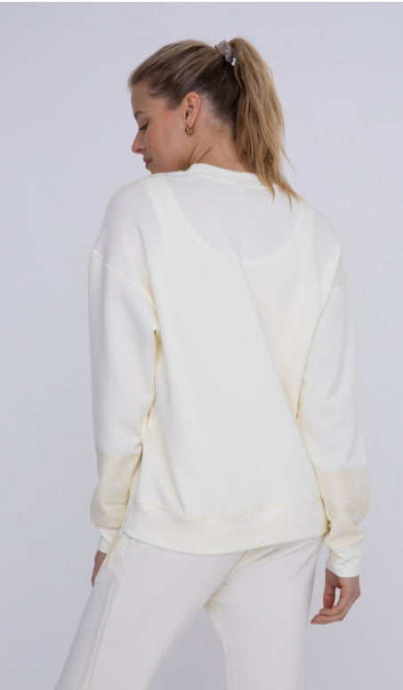 Mono B Butter Soft Crewneck Pullover with Pocket