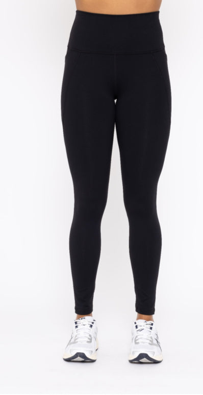 MONO B TAPERED BAND ESSENTIAL SOLID HIGHWAIST LEGGINGS