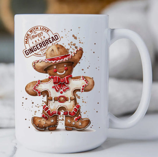 Cowboy Gingerbread Man
Christmas Coffee Mug