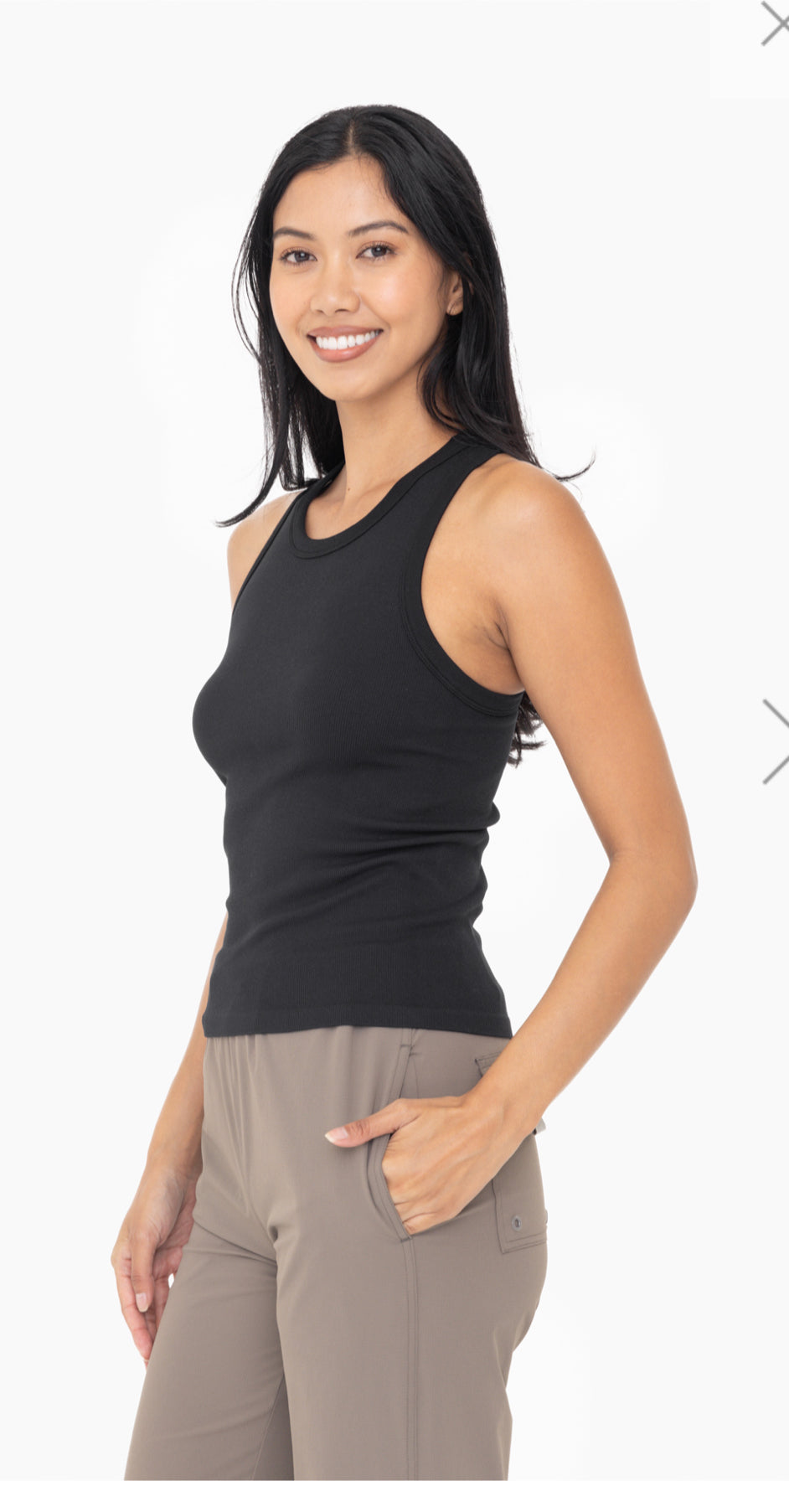 SEAMLESS RIBBED RACERBACK TANK