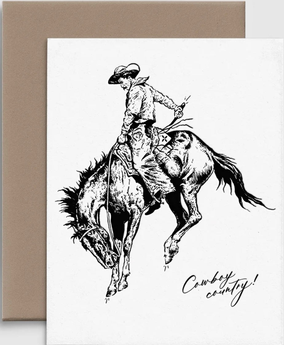 Western Letterpress Greeting Card