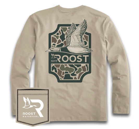 Youth Roost Camo Shield long sleeve or short