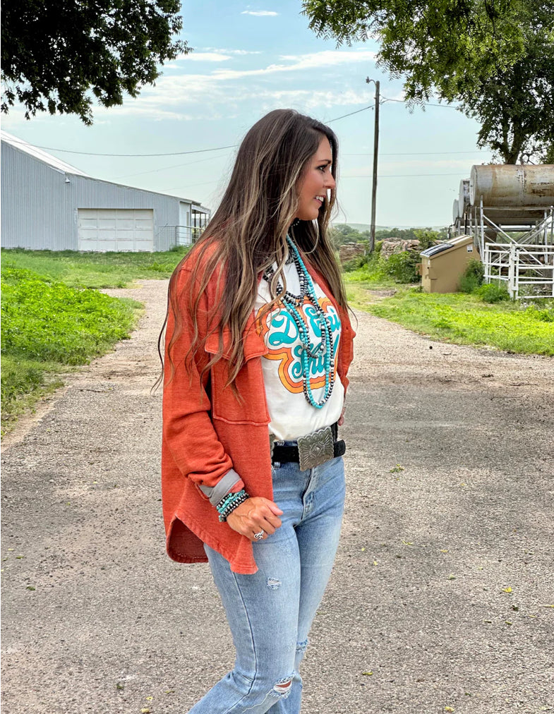 TEXAS TRUE THREADS
Shell Shacket