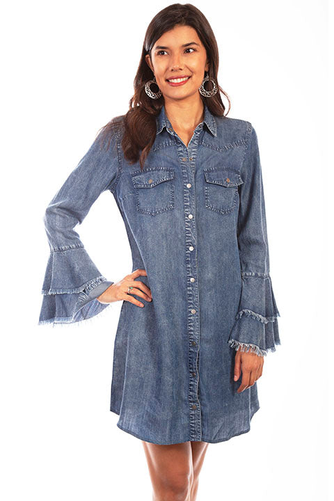 Scully Honey Creek Bell Sleeve Denim Women's Dress / Tunic