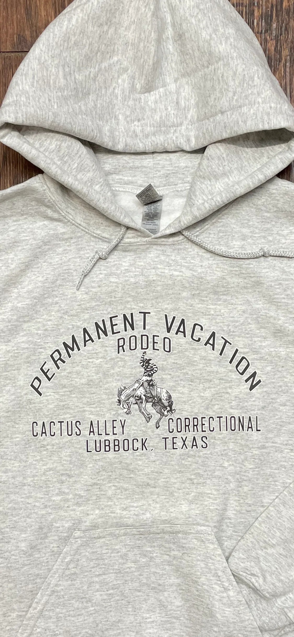 Permanent Vacation- Ash Grey Adult Hoodie