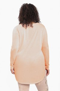 CURVY Long Sleeve Flow Top w/ Side Slits multiple colors