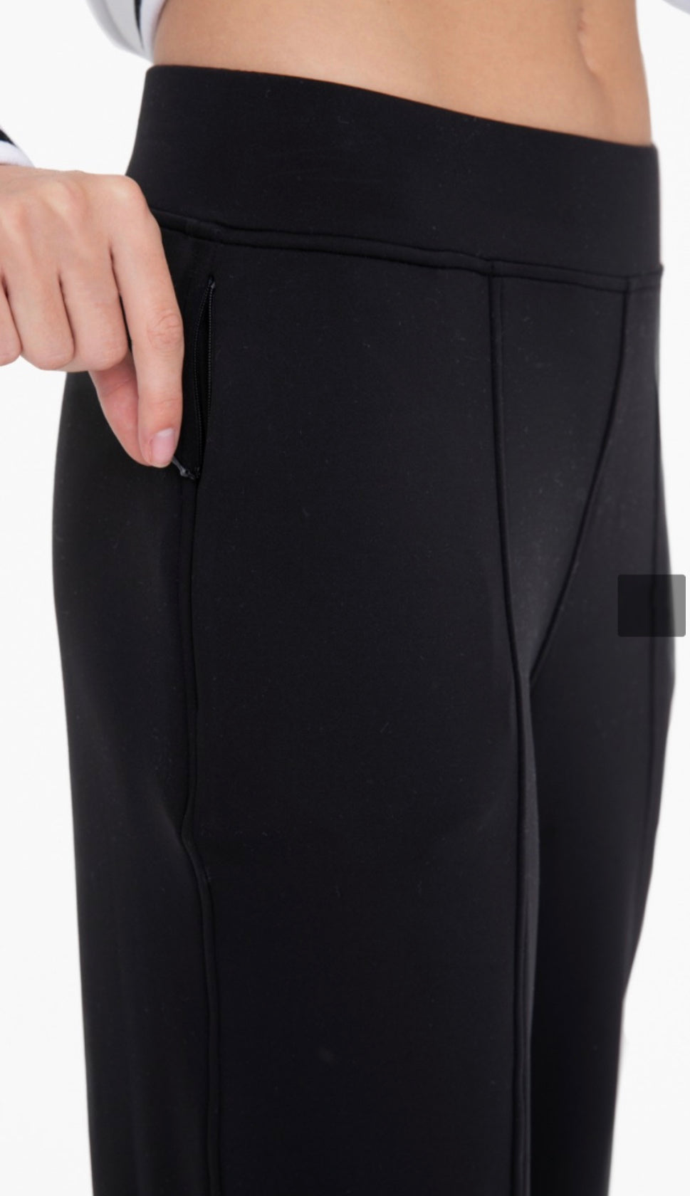 Mono B Butter Soft Black Yoga Micro Fleece Wide Leg Lounge Pants