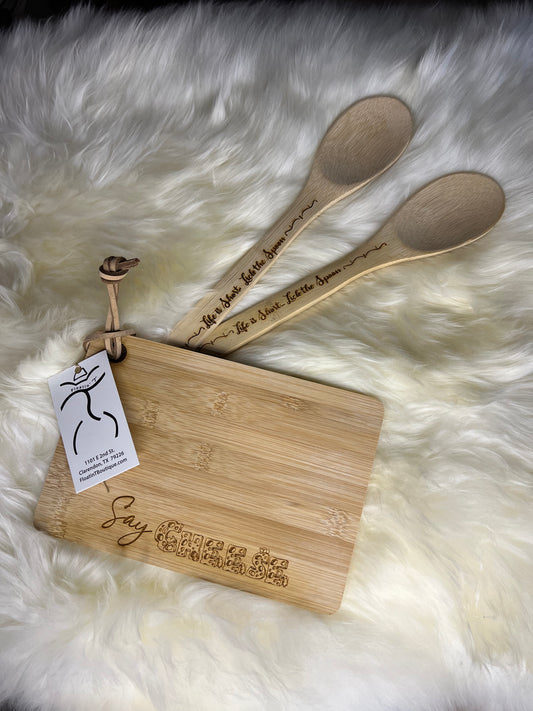 Wood spoon “Life is short lick the spoon”