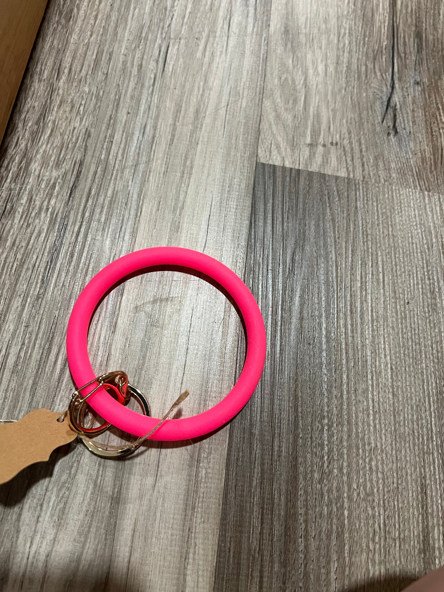 Rubber keychain bracelet