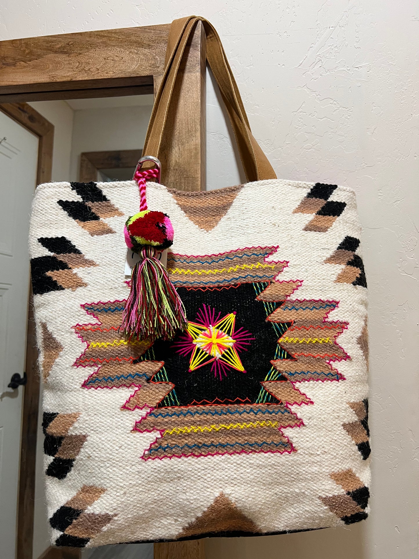 Aztec multicolor rug bag