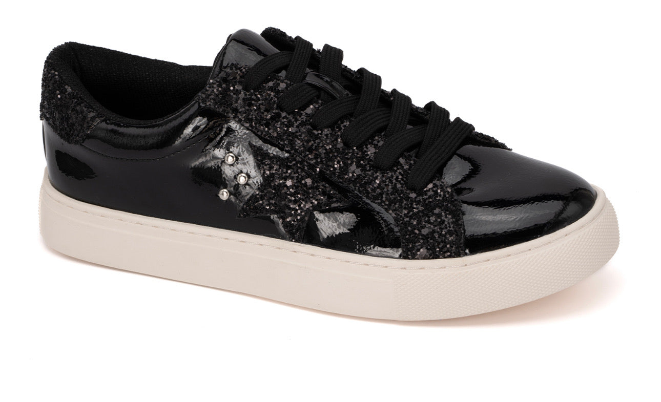 Black glitter star Corky sneakers