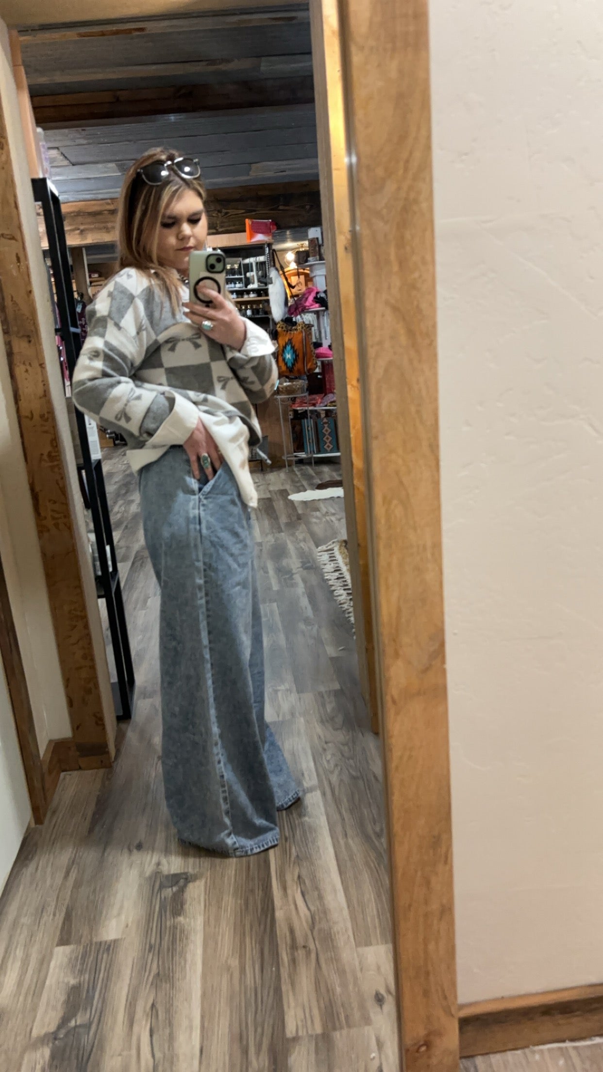 Light Denim Wide Leg Jeans