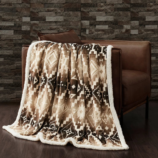 Chalet Campfire Sherpa Throw