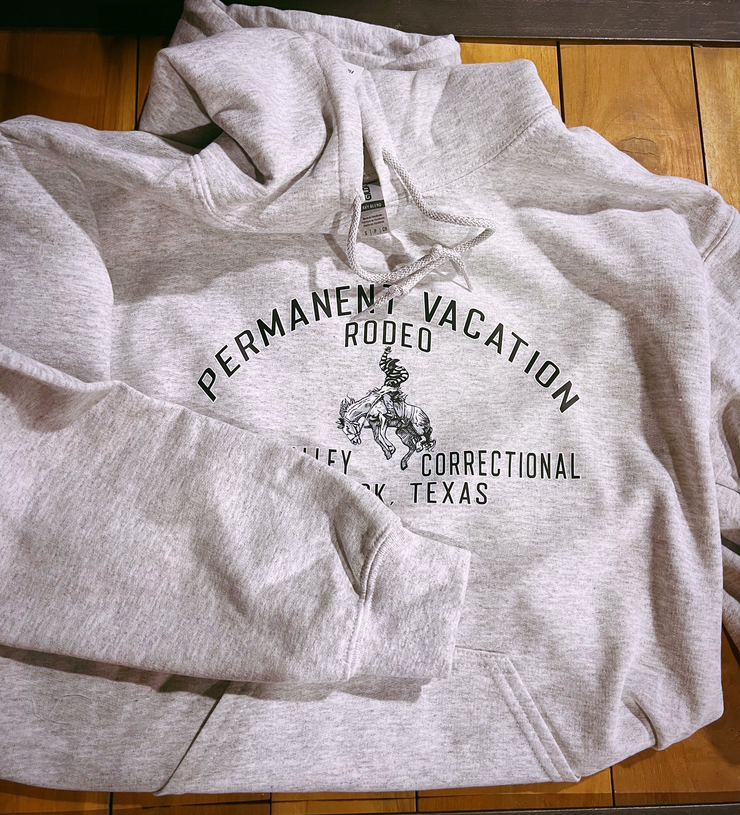 Permanent Vacation- Ash Grey Adult Hoodie