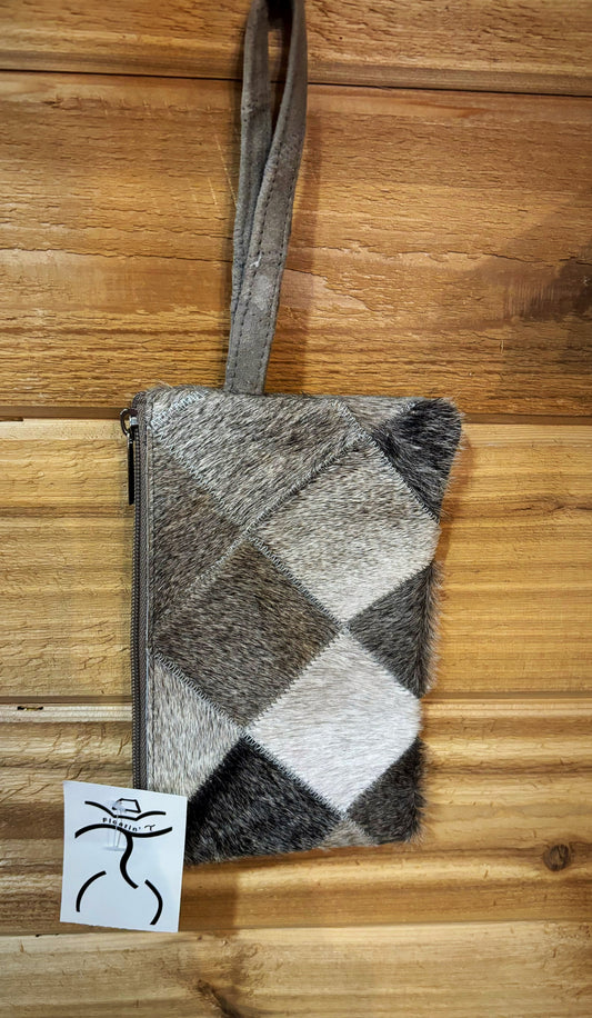 Cross Stitch Pouch Cowhide