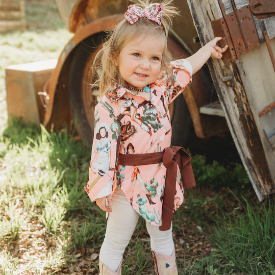 Wild West Button Up Dress 4T