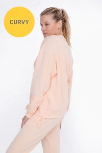 CURVY BUTTER SOFT Modal-Blend Crewneck Pullover