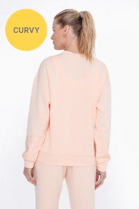 CURVY BUTTER SOFT Modal-Blend Crewneck Pullover