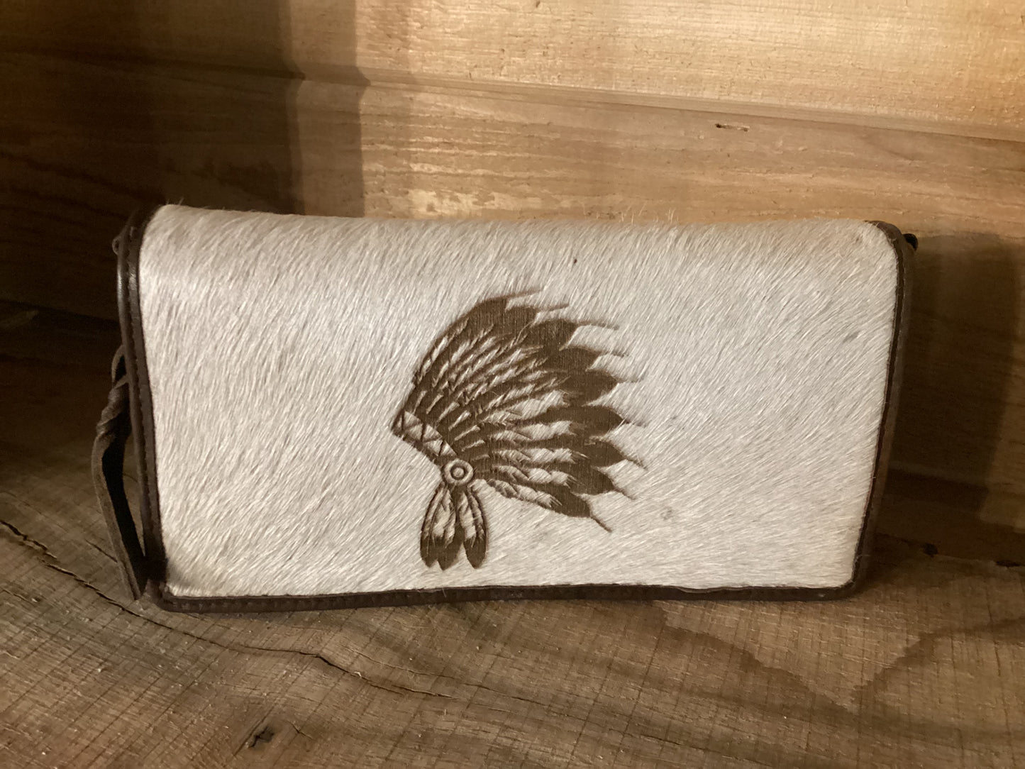 American Darling Hair-On Genuine Leather Headdress Wallet