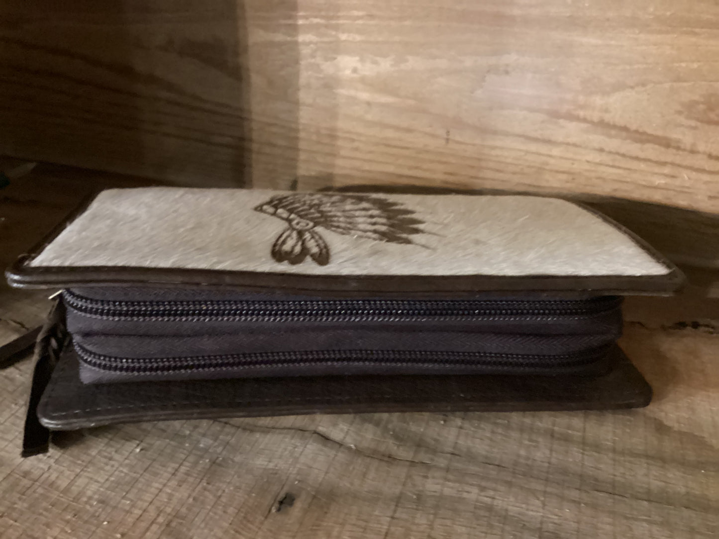 American Darling Hair-On Genuine Leather Headdress Wallet