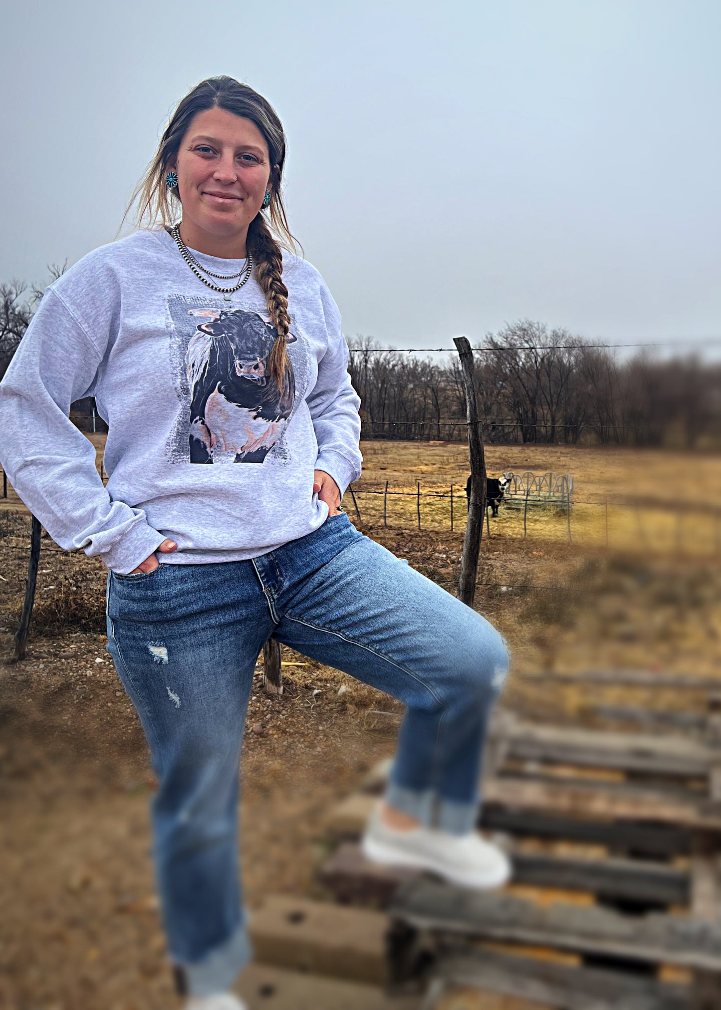 Smoke Stack bull sweatshirt