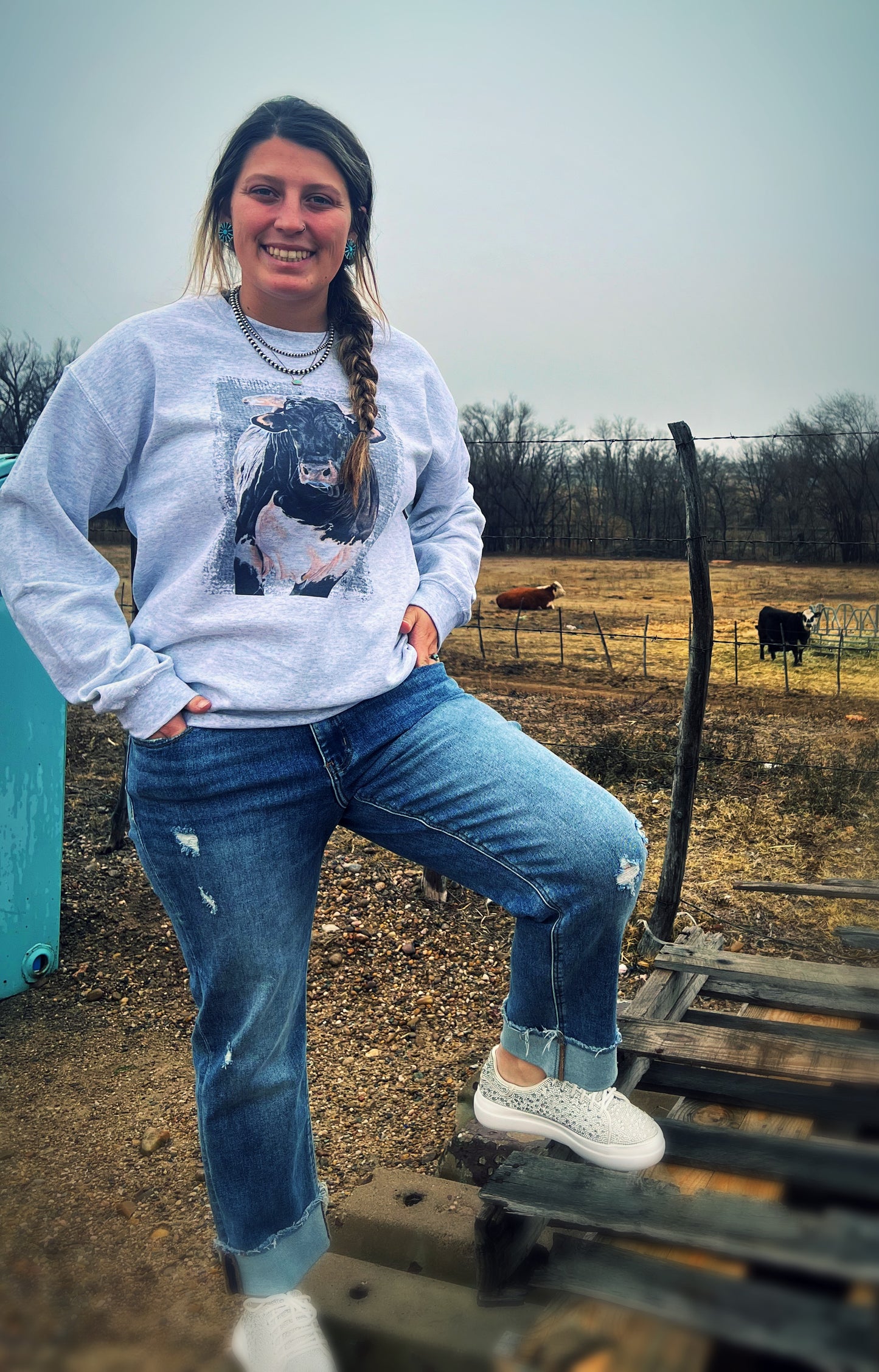 Smoke Stack bull sweatshirt