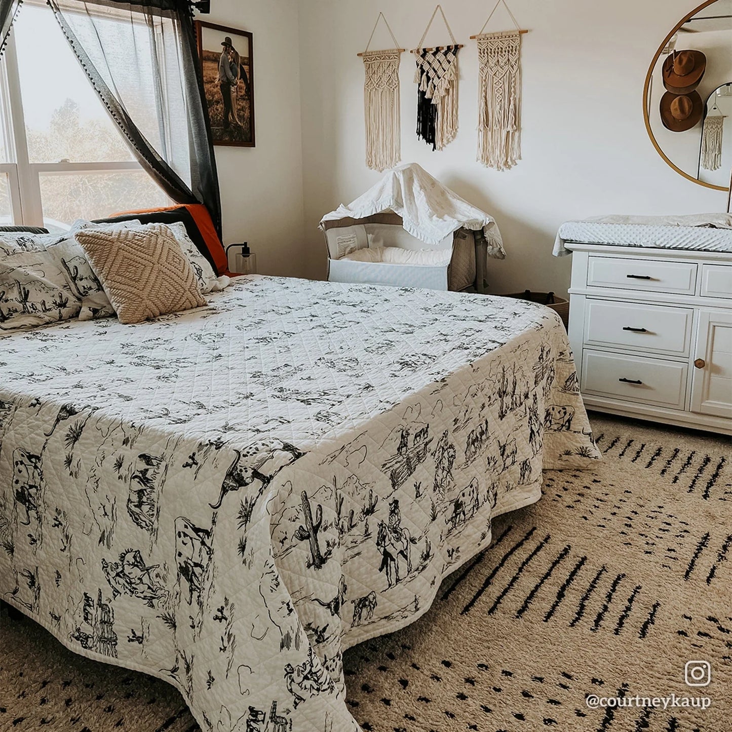 RANCH LIFE PRINTED REVERSIBLE QUILT SET