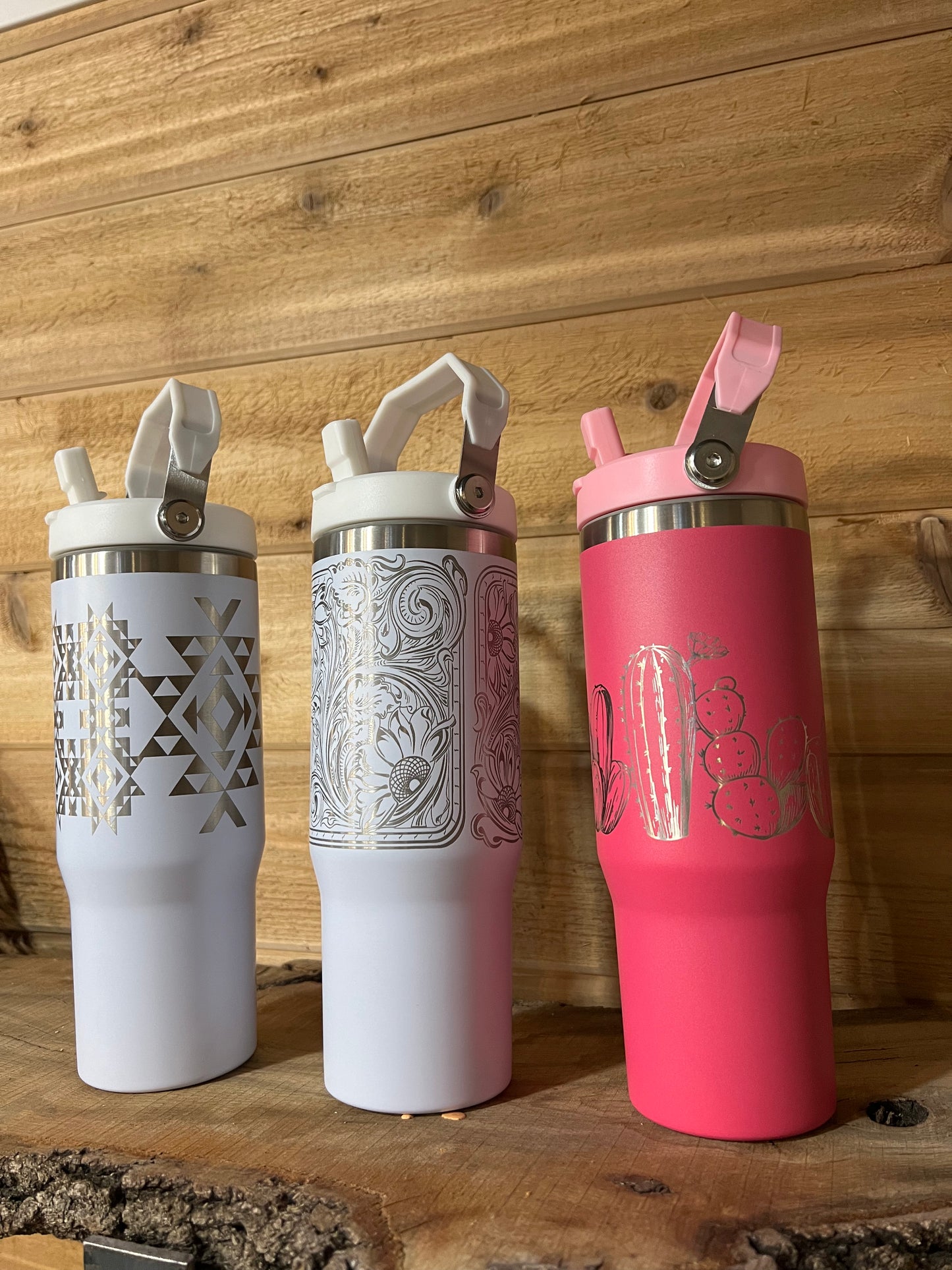 Stainless Engraved Tumbler with Handle