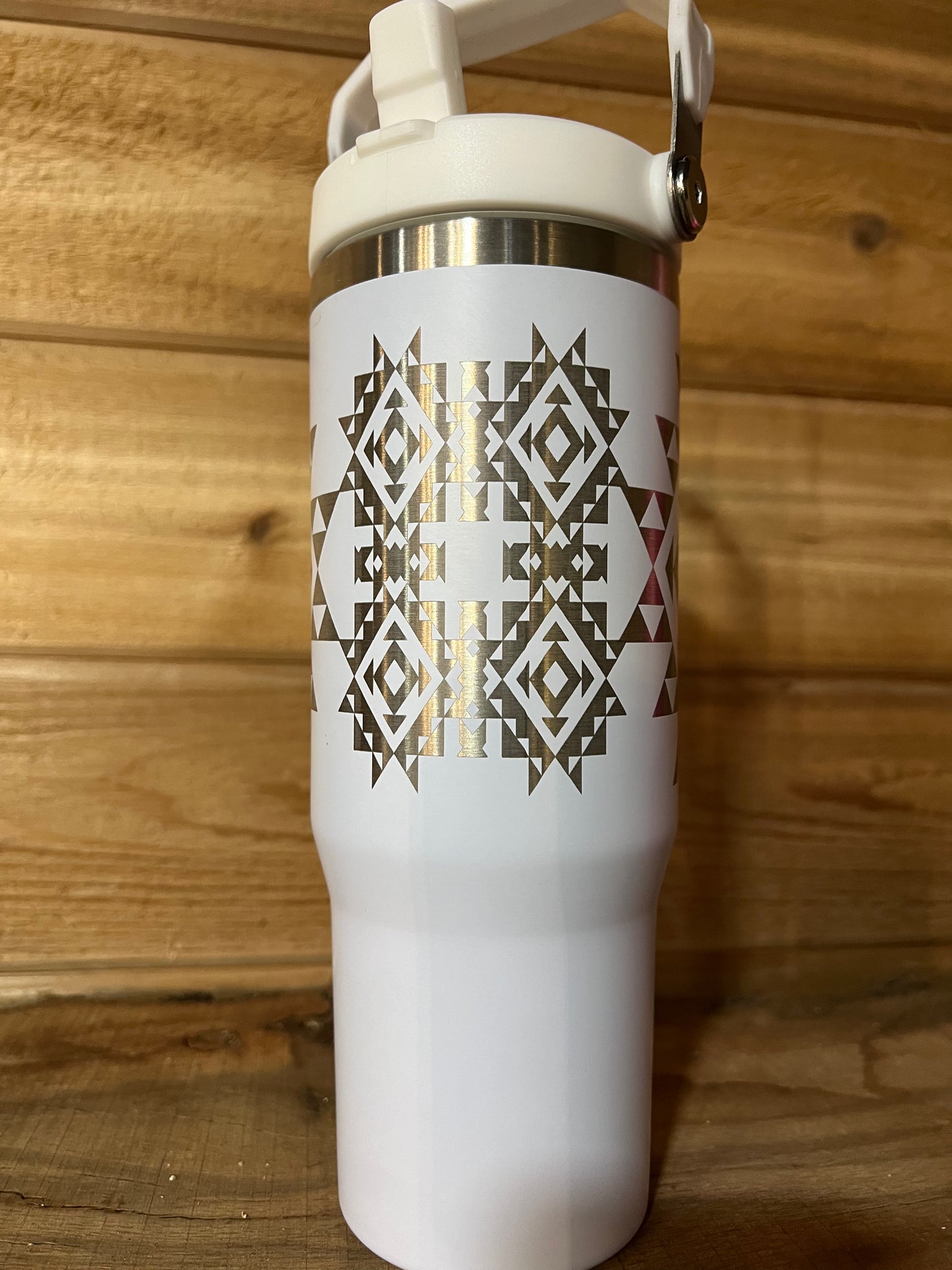 Stainless Engraved Tumbler with Handle