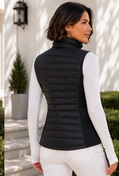 Aryeh Samantha Black Puffer Vest
