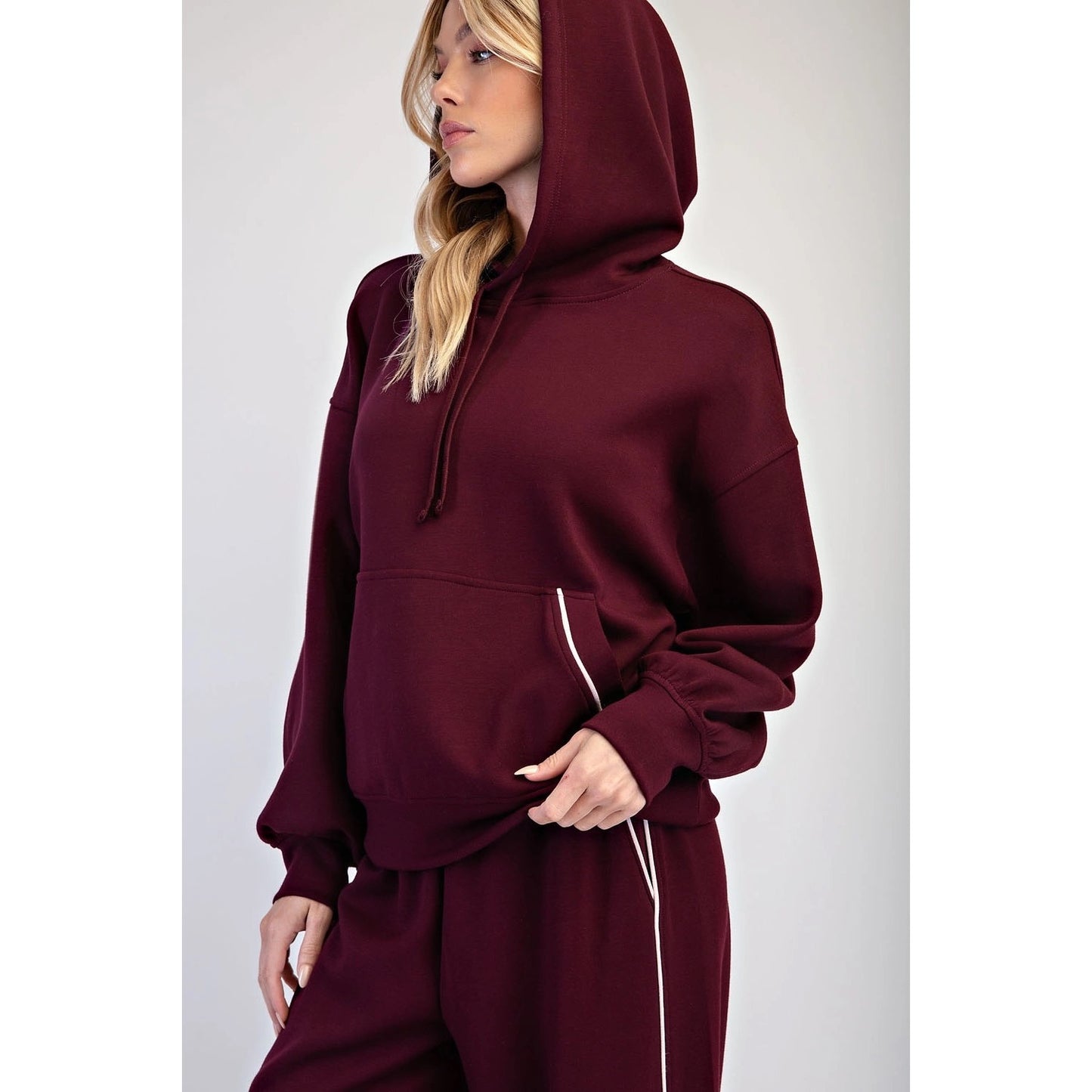 Modal Scuba Luxe Piping Hoodie