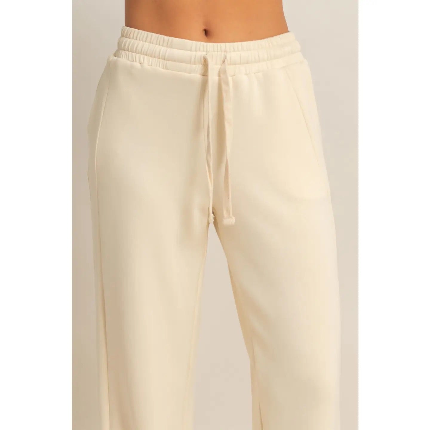 Elastic Waist Wide-Leg Pants