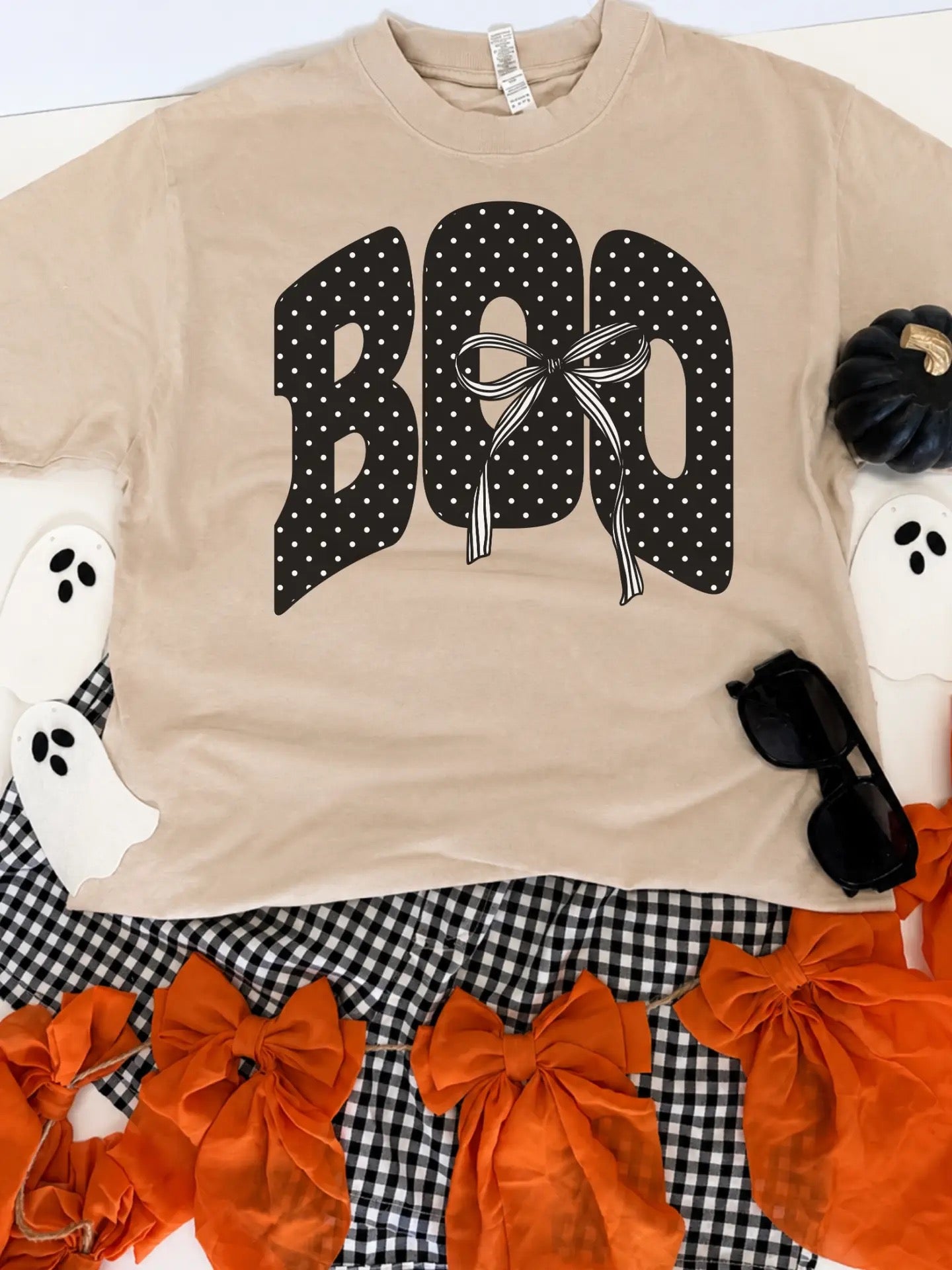 Boo Polka Dot Bow Tee