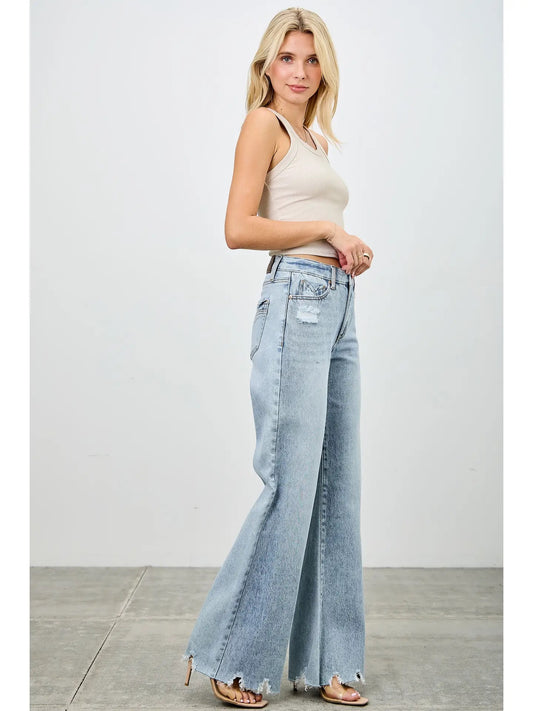Saige HIGH Rise Wide Flare Tummy Control Rigid & Stretch