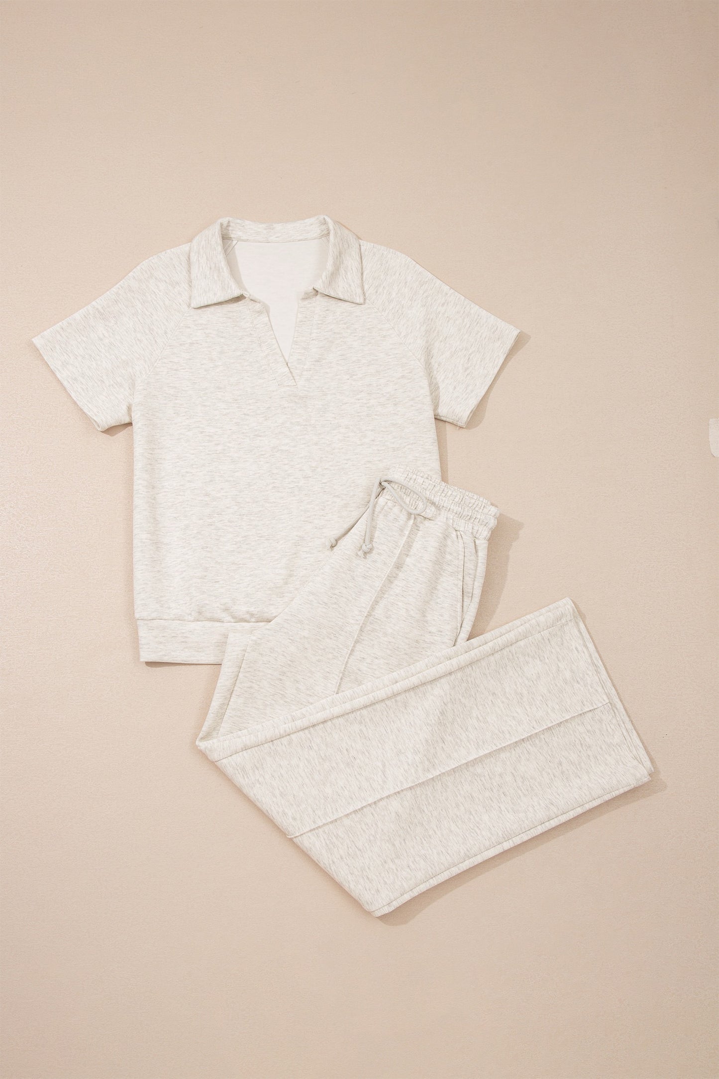 Light Grey 3/4 Zip Buttersoft Casual Pant Set