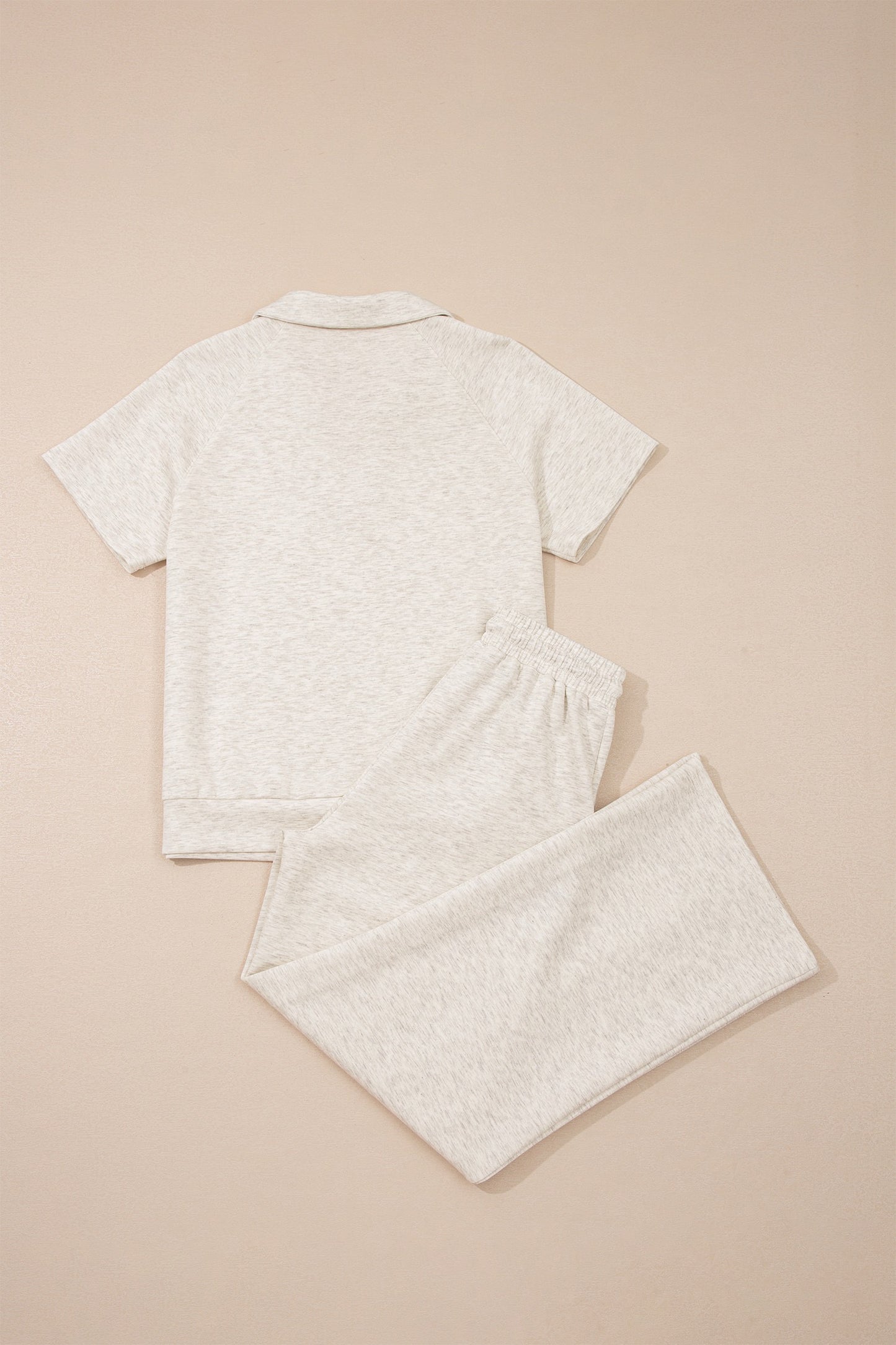 Light Grey 3/4 Zip Buttersoft Casual Pant Set