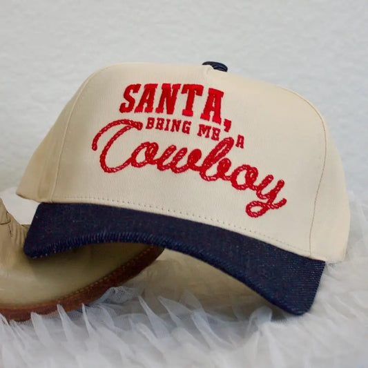 Santa, Bring Me A Cowboy Canvas Cap