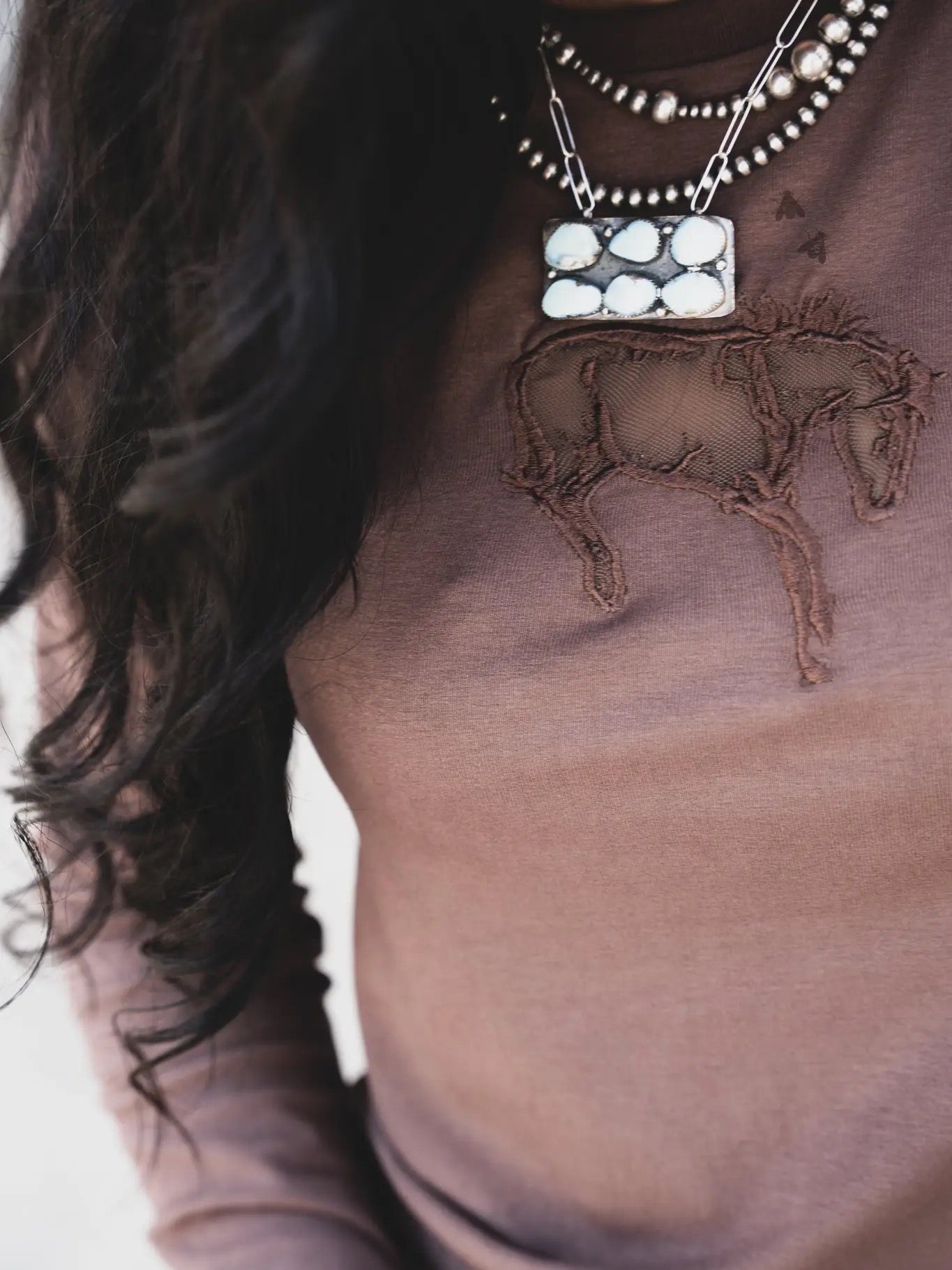 2Fly Buck Out Cut Out L/S Top *Mocha