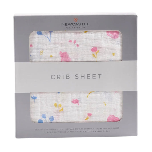 Watercolor Flower Crib Sheet