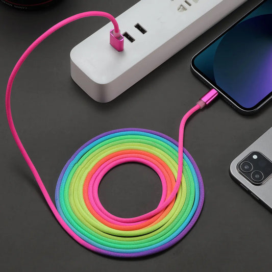 Nylon Braided 6-Feet Charging Cable Compatible with Apple De