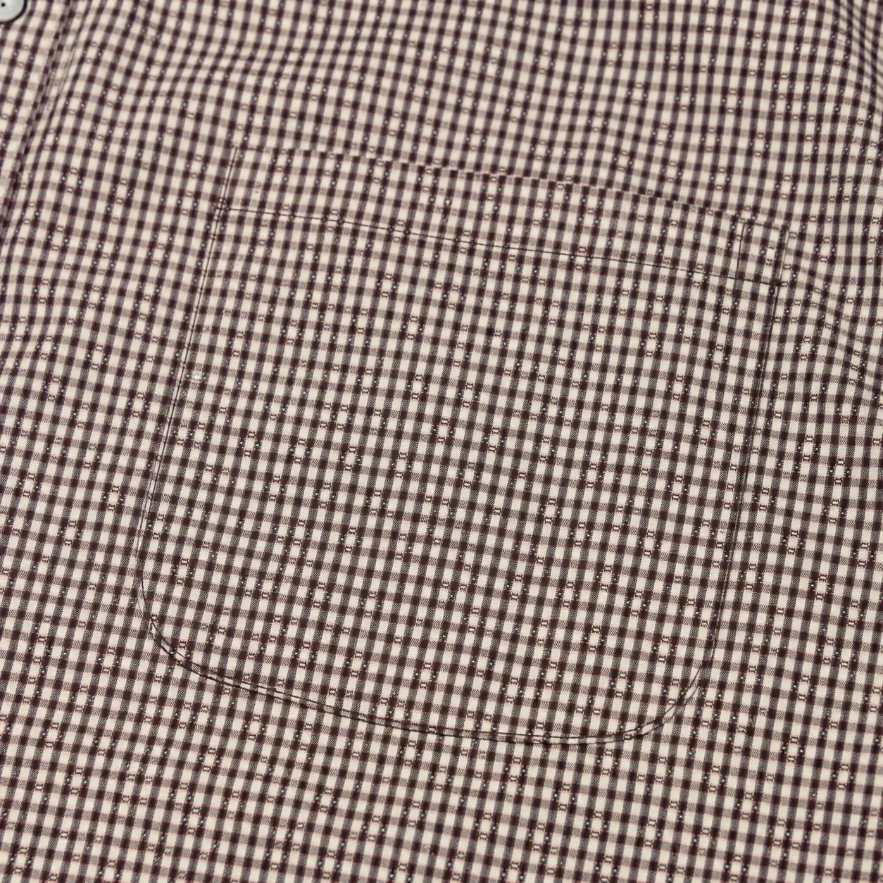 Men’S Burgundy Check Long Sleeve Cowboy Western Button Down Shirt