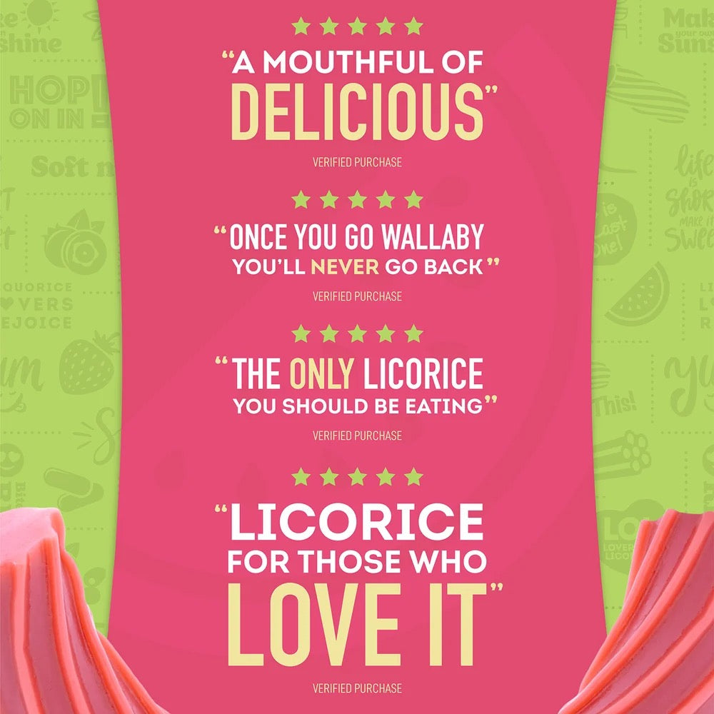 Wiley Wallaby Watermelon Licorice