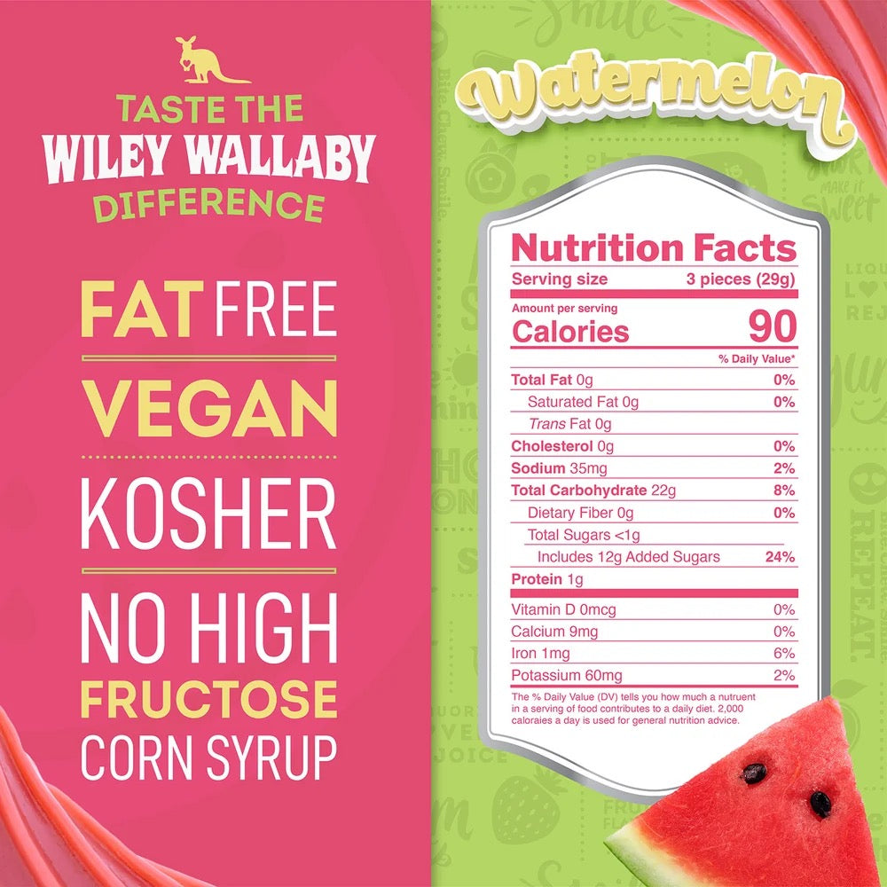 Wiley Wallaby Watermelon Licorice