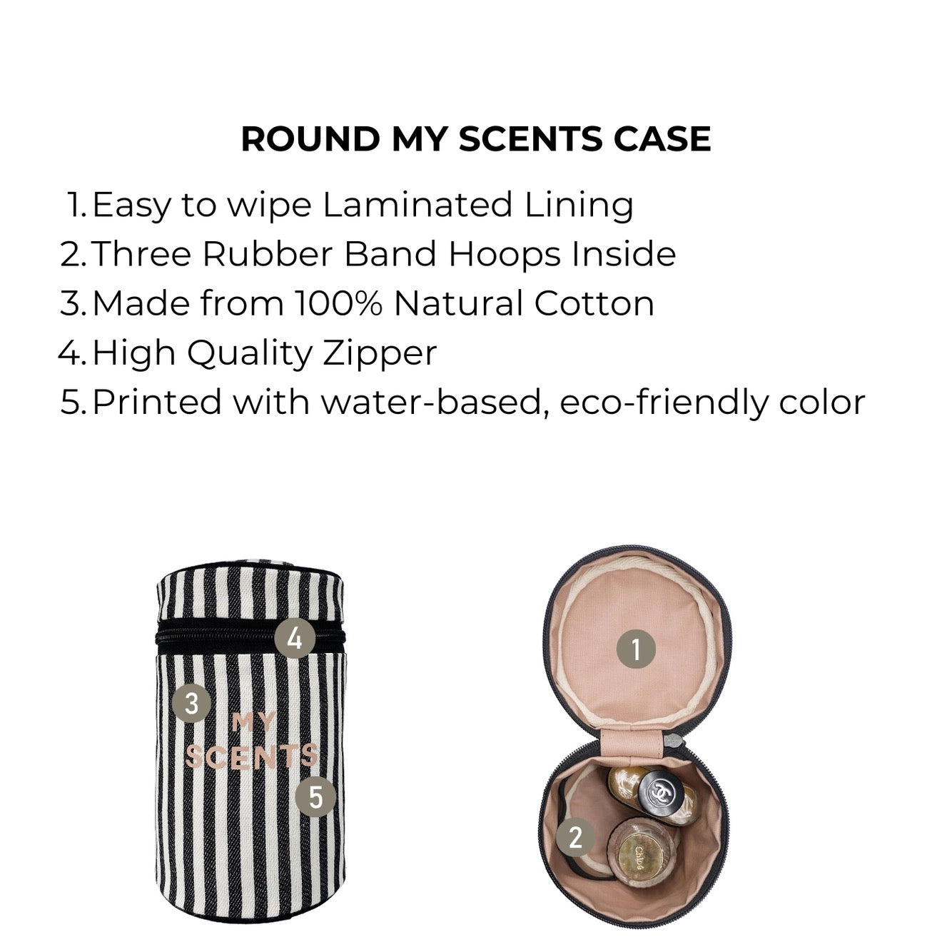 Round My Scents Case – Striped