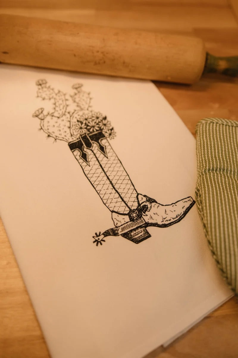 THE BOOT TEA TOWEL