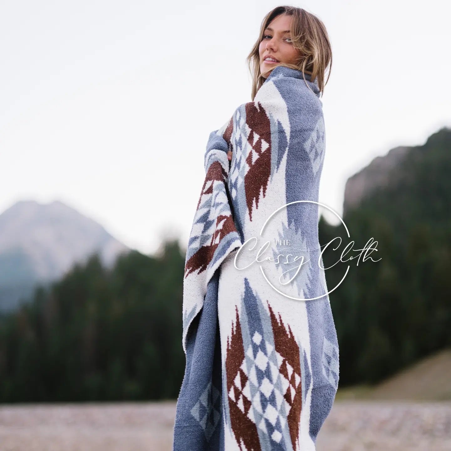 Luxe Blanket - Blue Southwest Rts