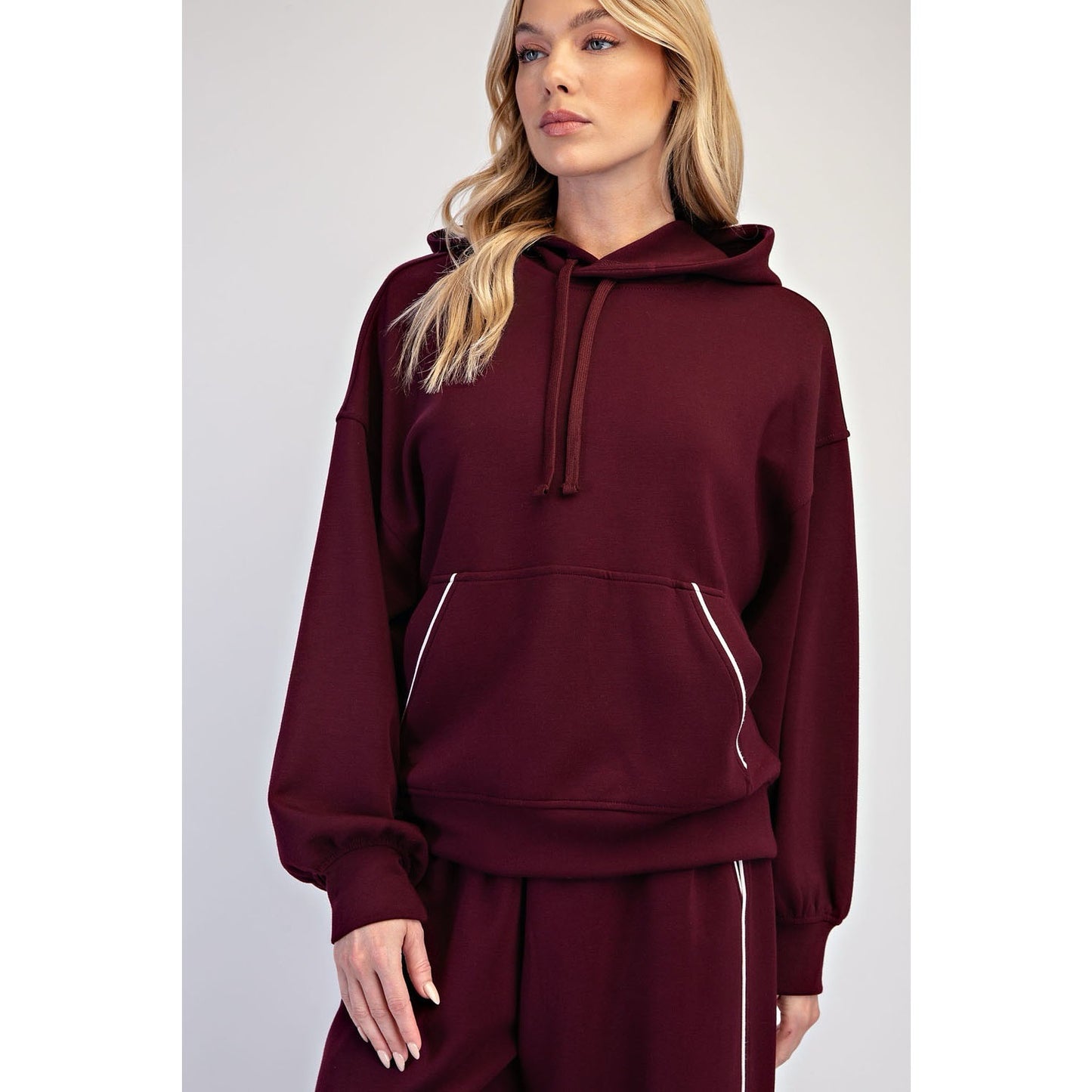 Modal Scuba Luxe Piping Hoodie