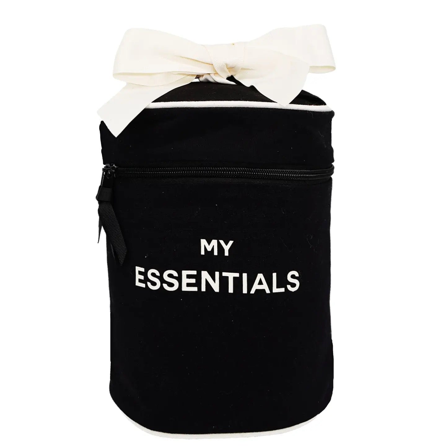Roomy Travel Essentials Case, Round – Black