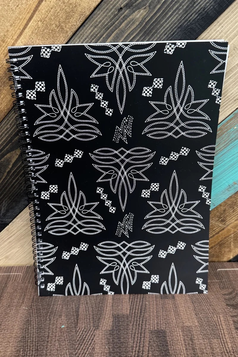 NOTEBOOKS Lg & Sm - STITCHED IN BLACK & COUNTRY ROOTS & COWGIRL STITCH